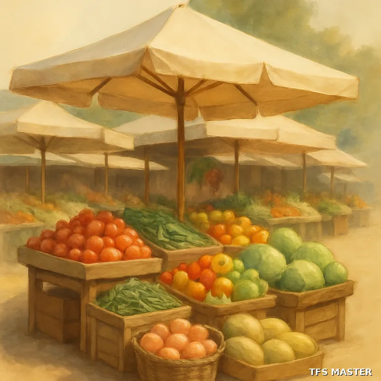 le marché — illustration