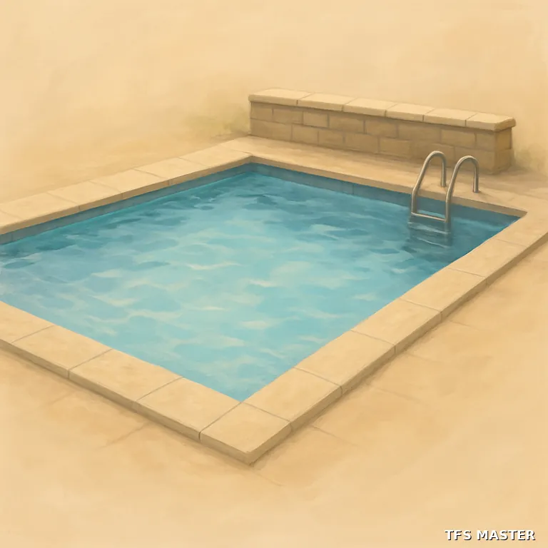 la piscine — illustration