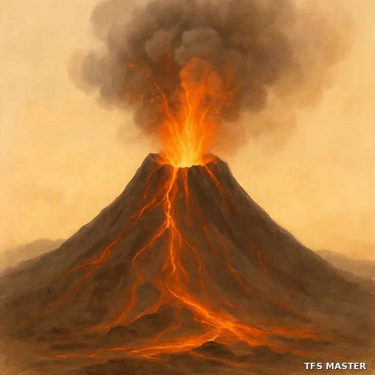 le volcan — illustration