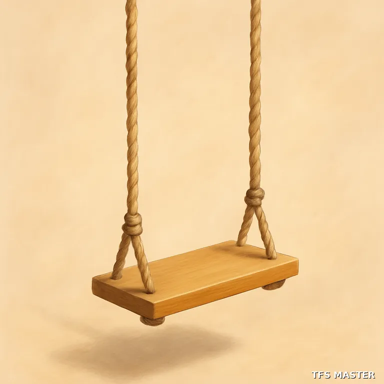la balançoire — illustration